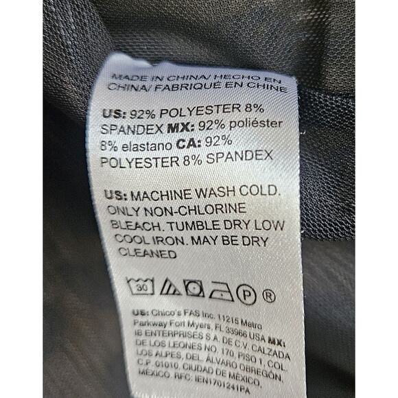 CHICO'S 2 Women's 12 Mesh Cardigan Animal Print V-Neck Button Up Lightweight 38" - Picture 7 of 7